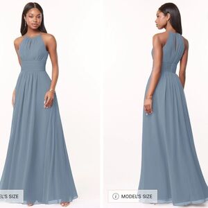 Azazie Bonnie
Dusty Blue A-Line Keyhole Ruched Chiffon Dress Size A10